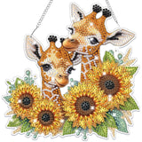 Bowetile Giraffe Hanging Diamond Art Painting Kits for Adults Beginners, 5D Sunflower Special Shape Diamond Art Kits, Crystal Rhinestones Diamond Gem Art Painting for Home Wall Decor, New Home Gifts Bowetile