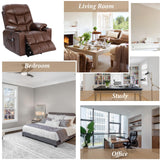 OQQOEE Power Lift Recliner Chair, Electric Recliners Chair for Elderly, PU Leather Massage Chair with Heat, Ergonomic Single Lounge Sofa Home w/Cup Holder, Theater Seating with 2 Pockets/USB OQQOEE