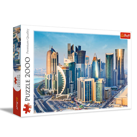 TREFL 2000 Piece Jigsaw Puzzles, Doha, Qatar, City Skyline, Persian Gulf, Middle East, Adult Puzzles, Trefl 27084 Trefl