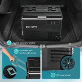 EUHOMY 12 Volt Refrigerator, 59QT(55L) 12V Fridge APP Control, Electric Cooler 12/24V DC 110-240V AC, Car Refrigerator 0℉~68℉, 12 Volt Cooler for Camping, Trip, Truck, Boating, Outdoor EUHOMY