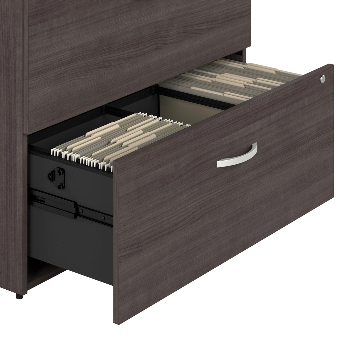 Bush Business Furniture Studio C 2 Drawer Lateral File Cabinet-Assembled, Locking Document Storage for Home or Professional Office, 16W, Storm Gray Bush Business Furniture