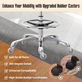 Grace&Grace Drafting Chair Adjustable Tall Shop Stool, Rolling Stool with Back Support for Studio, Classroom, Lab, Counter, Medical (Black) Grace&Grace