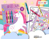 Bendon Inc. Unicorn Coloring and Activity Book with Crayons and 30 Stickers (48470) Bendon