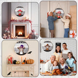 35 Pcs Christmas Interchangeable Highland Cow Welcome Sign Highland Cow Seasonal Wooden Hanging Door Decor Thanksgiving Farmhouse Hanging Sign for Front Door Xmas Party Decoration Gift(Dark Gray) Vicenpal