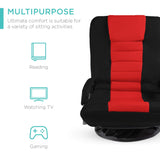 Best Choice Products Swivel Gaming Chair 360 Degree Multipurpose Floor Chair Rocker for TV, Reading, Playing Video Games w/Lumbar Support, Armrest Handles, Adjustable Backrest - Black/Red Best Choice Products