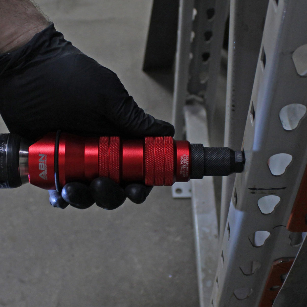 ABN Pneumatic Rivet Gun Drill Adapter - 1/4in Rivet Nut Tool Attachment with 8 Nosepieces for Cordless or Corded Drills ABN