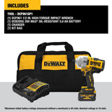 DEWALT 20V MAX XR 1/2 Inch Cordless Impact Wrench Kit with Hog Ring Anvil, Battery and Charger Included (DCF961GP1) DEWALT