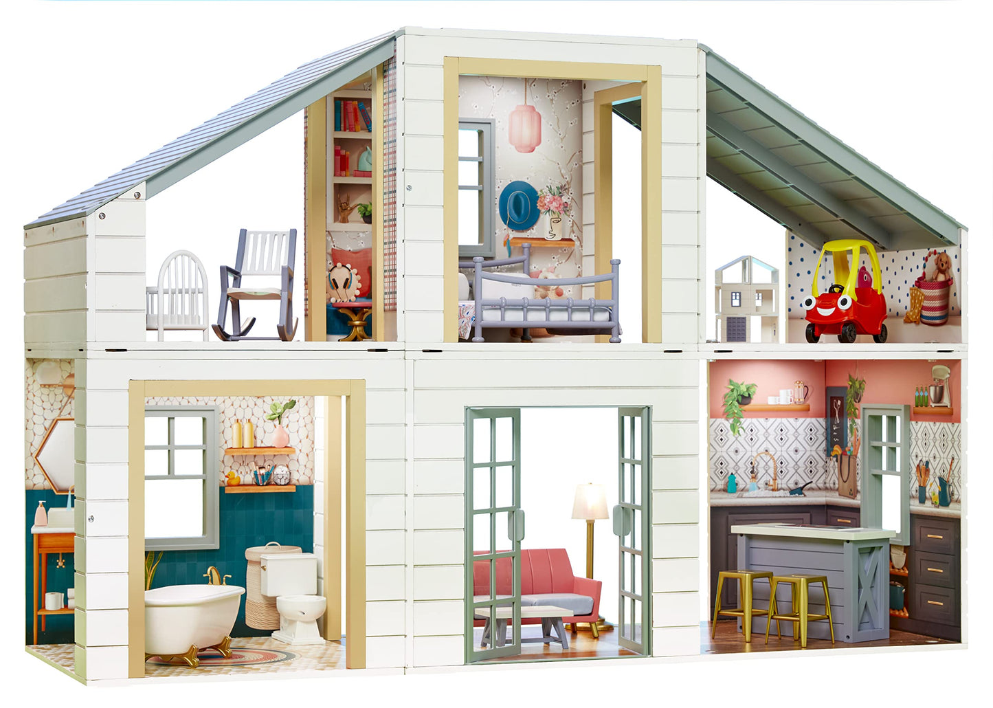 Little Tikes® Real Wood Stack ‘n Style™ Dollhouse with 14 Accessories and Many Combinations to Customize, Personalize, Dream, Design and Build and Play with Any 12-Inch Dolls - WoodArtSupply