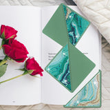 HTTDMY Diamond Art Painting Bookmarks,8Pcs DIY Cute Diamond Art Kits for Adults, Corner Bookmarks Small Crafts Kit for Women Book Lovers (Ocean) HTTDMY