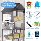 Retyion Bedside Hanging Storage Basket Headboards Bunk Beds Dorm Rooms Organizer Caddy for Storage (2Pack Grey) Retyion