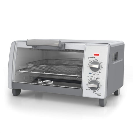 BLACK+DECKER Crisp N Bake Air Fry 4-Slice Toaster Oven, Gray, TO1785SG BLACK+DECKER