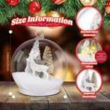 Syhood 4 Christmas Elk Crystal Ball Light up Reindeer Tree Ornaments 4 Inch LED Hanging Ball Lamp for Christmas Tree Memorial Gift LED Light Xmas Holiday Decorations Syhood