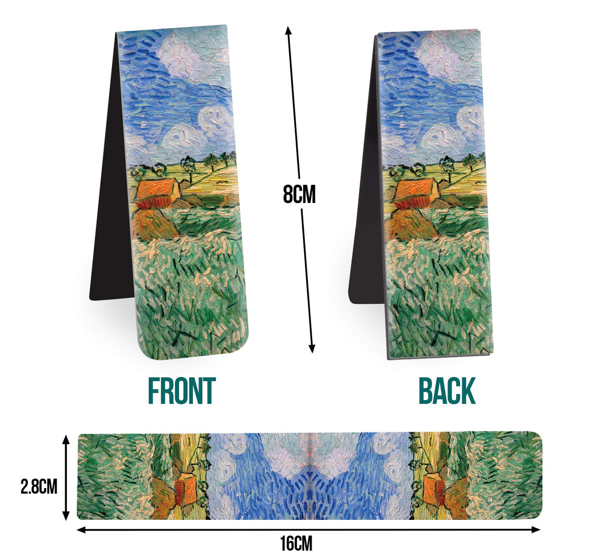 Magnetic Bookmarks 14Pcs Book Mark 3.1’‘ Page Magnetic Markers with Magnet Book Markers Page Clip for Students Teachers School Home Office Reading Supplies ABSOFINE