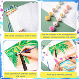 Gueevin 10 Pack Paint by Number DIY for Adults Paint by Numbers Acrylic Painting Kits Canvas, Without Frame, Simple Oil Painting for Spring Summer Gift Wall Decor 12 x 16 inch(Beach Style) Gueevin