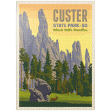 MyPuzzle Custer State Park, South Dakota, Vintage Poster - Premium 1000 Piece Jigsaw Puzzle for Adults MyPuzzle.com