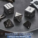 Therwen 5 Pieces Welding Practice Kit Steel 16 Gauge Dice Welding Coupons DIY Welding Equipment Mild Triangle Plate for Beginners TIG MIG Gas Arc Stick Welding Training Accessories Tools, 5 Styles Therwen