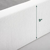 ZINUS No Assembly Metal Box Spring, 9 Inch White Mattress Foundation, Sturdy Metal Structure, Full Zinus