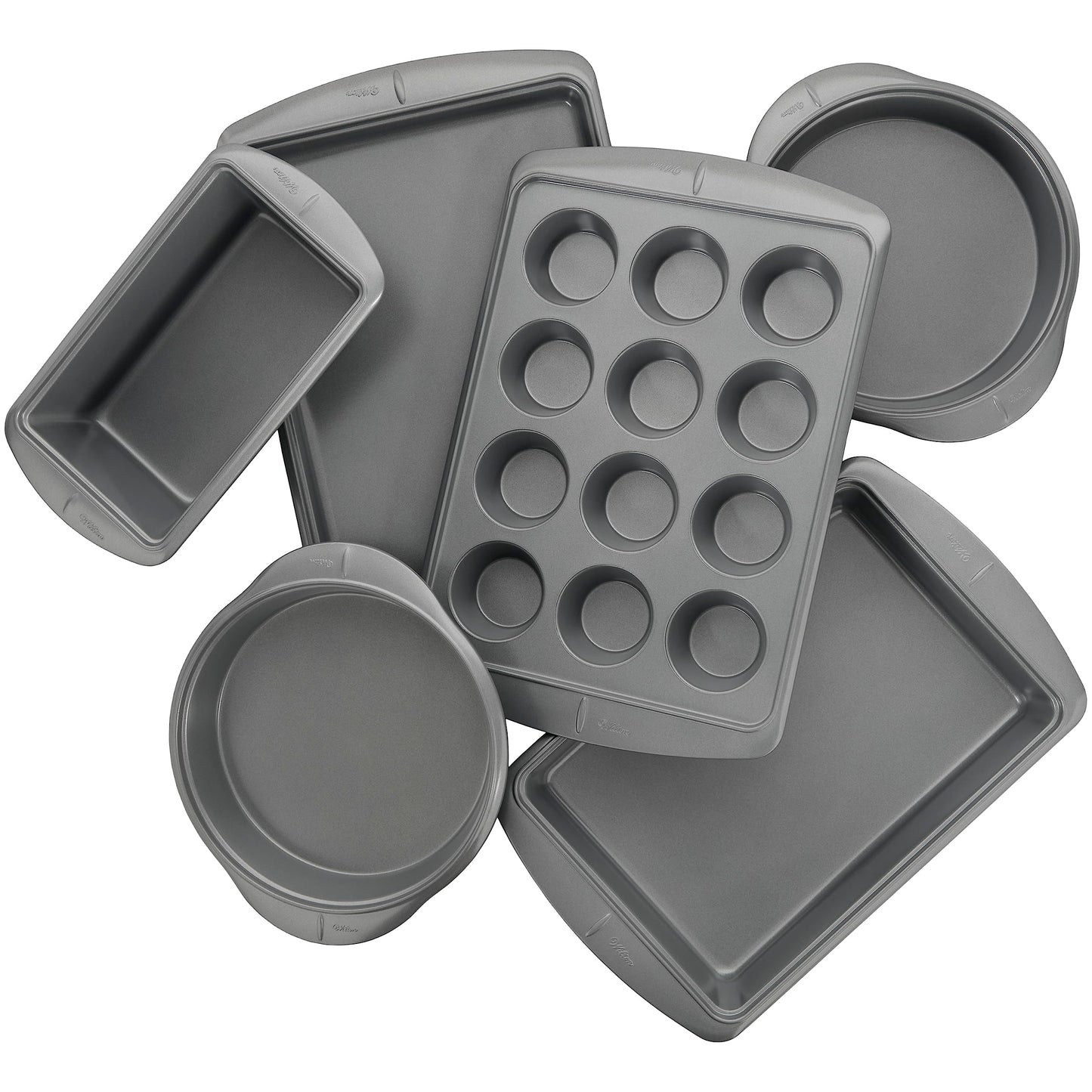 Wilton Ever Glide Non-Stick Bakeware Set for Cooking and Baking, 6-Piece Set