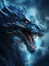 SKRYUIE Paint by Numbers Kit for Adults Beginner Dragon, Acrylic Oil Painting by Numbers Kits with PaintBrushes Paintwork Art Canvas for Home Decor 16x20 inch / 40x50 cm B1734 SKRYUIE