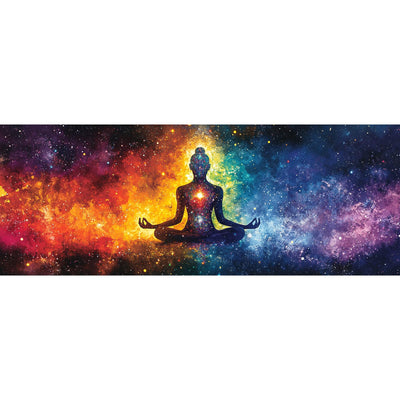 Reofrey Large Diamond Art Kits for Adults Buddha Statue, 30x80cm/12x31.5inch Full Drill Round Rhinestone Big Diamond Painting Kit Starry Sky, Cross Stitch Embroidery Canvas for Crafts Home Wall Decor