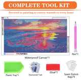 igoodom Large Diamond Painting, Landscape Large Diamond Art Kits for Adults, Full Drill Round Big Diamond Painting, DIY Gem Art and Crafts for Home Wall Decor Gift 27.5 X 15.7inch igoodom