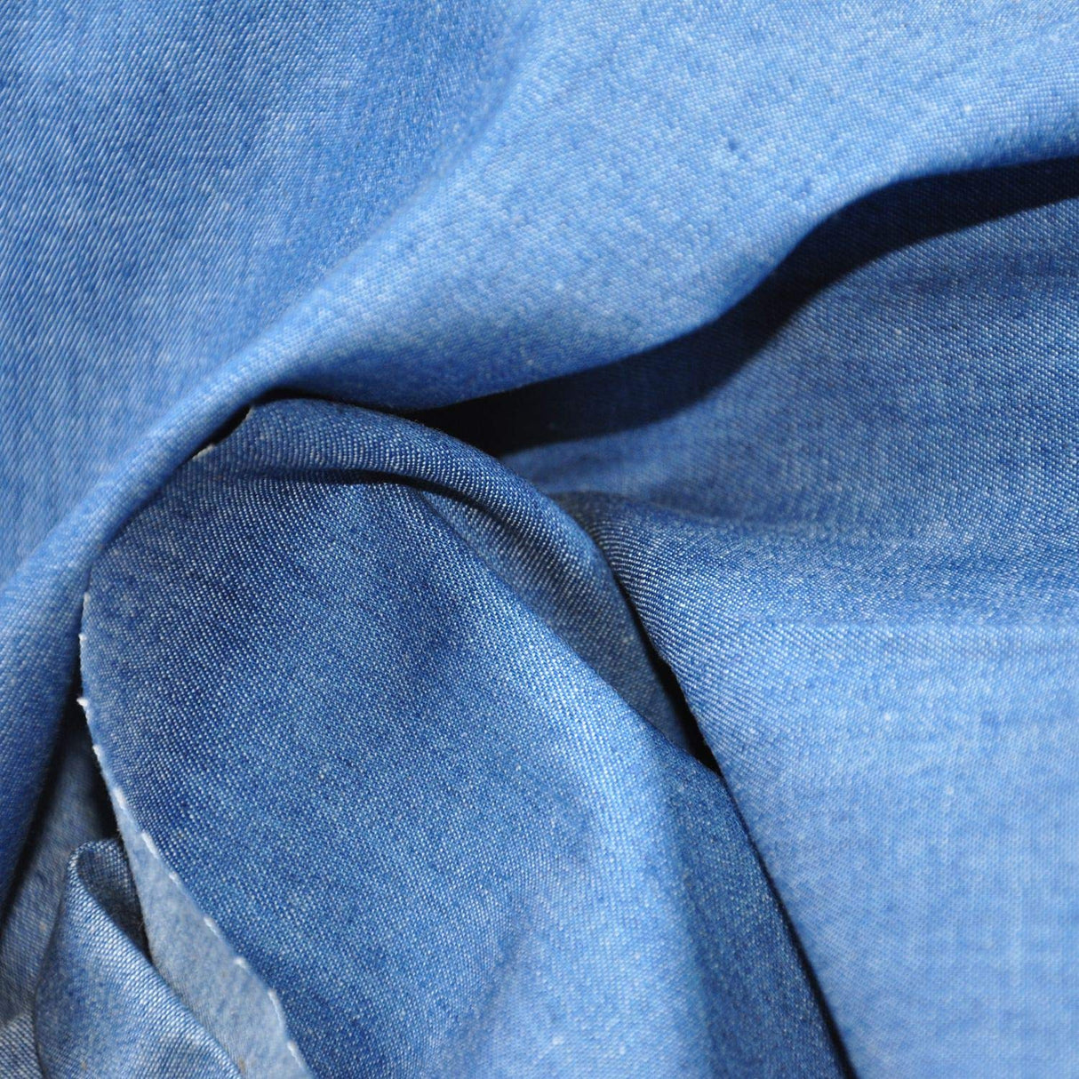 Indigo Blue 4.8 oz 100% Cotton Denim Chambray Fabric,56 Inches Wide, by The Yard WoodArtSupply