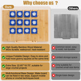 23.6" x 15.8" Granny Square Blocking Board Foldable, Bamboo Blocking Boards for Crochet Projects with Pegs, Blocking Boards for Crochet Projects, Gifts for Mothers, Grandmothers Iswabard