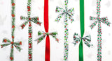 YKW Christmas Ribbon Set - 8 Festive Patterns, 24 Yards Total - 3/8" Wide Holiday Ribbon for Gift Wrapping, Tree Decorations, Crafts -Threaded Ribbon for Xmas Decor, DIY Projects YKW