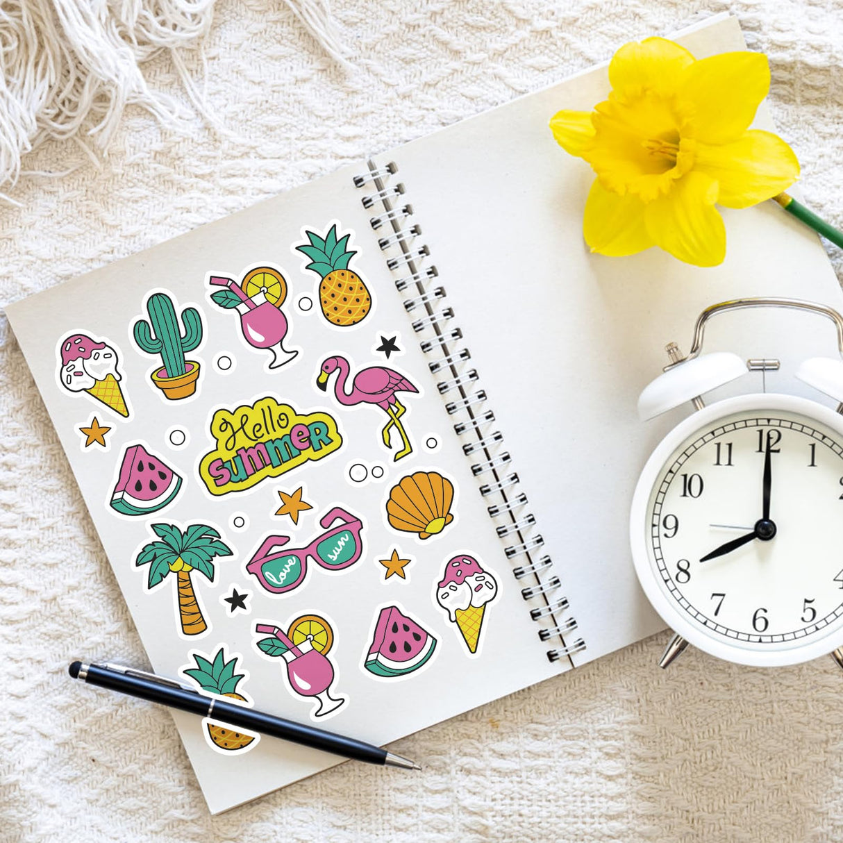 CreGear Sublimation Sticker Paper, 15 Pcs Waterproof Glossy White Sublimation Transfer Sticker Paper 8.5 x 11 Inch for Custom Stickers, Coasters, Decals, Labels CREGEAR