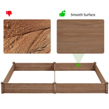 Yaheetech 8×4ft Wooden Horticulture Raised Garden Bed Divisible Elevated Planting Planter Box for Flowers/Vegetables/Herbs in Backyard/Patio Outdoor, 93 x 48 x 10in, Dark Brown Yaheetech