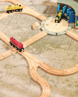 SainSmart Jr. Wooden Train Track 24pcs, Track Expansion Compatible with All Major Brands Toddler Railway Toy Train Set Boys Train Set 3+ SainSmart Jr.