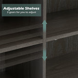 GAZHOME Modern Farmhouse TV Stand with Sliding Barn Doors, Media Entertainment Center Console Table for TVs up to 65”,2-Tier Large Storage Cabinets,Rustic TV Stand for Living Room Bedroom,Dark Grey GAZHOME