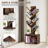 Sturdy Retro Tree Bookshelf by ART-GIFTREE – 6 Tier Floor Standing Bookcase for Home and Office Storage ART-GIFTREE