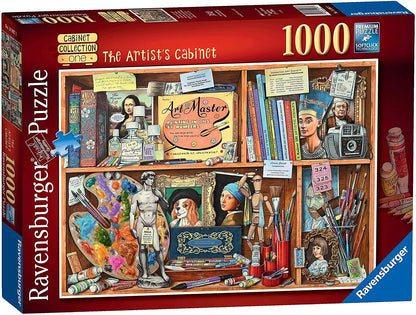 Ravensburger Artist's Cabinet 1000 Piece Jigsaw Puzzle | Unique Softclick Technology | Vibrant, Glare-Free Pieces | Sustainable Forestry Practices | SKU 14997