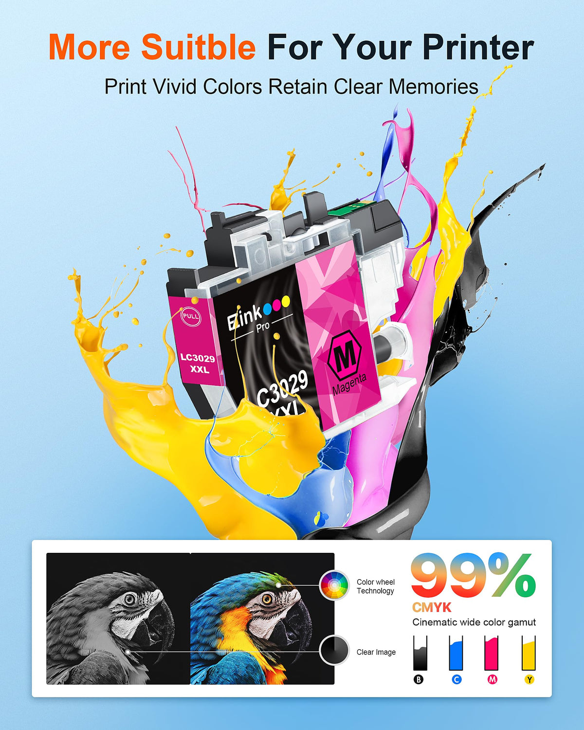 E-Z Ink Pro Compatible Ink Cartridge Replacement for Brother LC3029 XXL LC3029BK LC 3029 to use with MFC-J5830DW MFC-J5830DWXL MFC-J5930DW MFC-J6535DW MFC-J6535DWXL MFC-J6935DW Printer (4 Pack) E-Z Ink Pro
