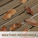 ACUEL Outdoor Bench, 2-Person Garden Bench, Poly Lumber Patio Bench for Outdoors, Porch, and Park (Light Brown) ACUEL