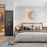 ErgoNova 57" Large Gun Safe,Biometric 5-Gun Safe Cabinet,Quick Access Long Gun Pistols,Rifles and Shotguns Gun Cabinet,with 3 Pistol Bags and LED Light Adjustable Gun Rack,Assembled(Black) ErgoNova