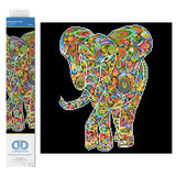DIAMOND DOTZ Kaleidoscope Walk Elephant Diamond Painting Kits for Adults - Diamond Art Kits a Relaxing Creative Craft Kit with Dotz Gems 15.7" x15.7 DIAMOND DOTZ