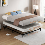 SHOANED King Size Box Springs - 5 Inch Low Profile Mattress Foundation No Noise Heavy Duty Metal Basics Bed Base with Clean Fabric Cover, Easy Assembly SHOANED