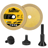 Sbestily Cut Off Wheels (2+1 Plus Kit) for Die Grinder,3 Inch,1/24" Thin,W3/8" Arbor Hole Drill Cutting Wheel for Metal and Stainless Steel, 3" Cutoff Tools Angle Grinder Cutter Disc Sbestily