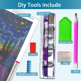 YQFCZDQ Aurora Landscape Diamond Art Kits for Adults,DIY Forest Starry Sky 5D Diamond Painting Kits Round Diamond Dots for Beginners,Full Drill Paint with Diamonds Pictures Gem Art Home Decor 12x16 In YQFCZDQ