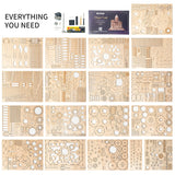 RUIFAM 3D Wooden Puzzles DIY Mechanical Wooden Wide Model Kit 1000 Pcs 3D Puzzles for Adults Teens 14+Years Puzzle Enthusiasts Box Clockwork Enchanted Castle RUIFAM