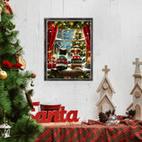 DOMROM Christmas Diamond Painting Kits, Dog and Cat 5D Diamond Art Kits,Gem Art Painting with Diamonds Dots, Arts and Crafts for Beginners Adult Wall Decor 12 x 16inch DOMROM