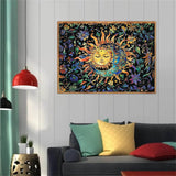 ARPADAMO Diamond Art Kits for Adults,5D Sun and Moon Diamond Painting DIY Landscape Diamond Art Diamond Painting Kits for Adult,Round Full Drill Diamonds, Diamond Art Kits for Home Decor-12x16inch ARPADAMO