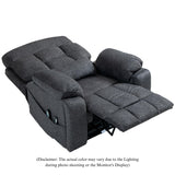 JUUXO 4-Motor Lay Flat Power Lift Recliner Chair with Heat & Massage - Power Adjustable Headrest, Backrest, Lumbar & Legrest - Big Tall Recliners, 4-Point Massage (Seat Heating) JUUXO