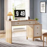 Tribesigns Computer Desk with 4 Drawers, 51-Inch Home Office Desks with Storage, Modern Wooden Executive Desk Study Writing Table Workstation for Small Space, Bedroom Tribesigns