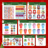 CCINEE 216 Pcs Christmas School Stationary Set for Kids,24 Sets Xmas Party Favors Bulk with Pencils Erasers Treat Bags Stickers for Christmas Goodie Bag Stuffers Gift Exchange Holiday Party Supplies CCINEE