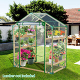 Walk in Greenhouse, 65x39x81 inch Green House for Plants, Include Greenhouse Kit and Greenhouse PVC Cover, Portable Greenhouses for Outdoors Winter MOFEEZ