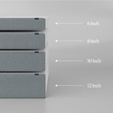 LIFEMENT Basic 8 Inch Queen, Graphite Infused Memory Foam Mattress, Medium Firm, Fiberglass Free, Pressure Relief, Safe & Certified Foams & Cover, 10-Year Warranty LIFEMENT