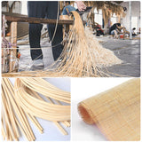 IDEALHOUSE 7 Drawer Dresser for Bedroom, 47.3" Wide Natural Rattan Chest of Drawers, Wood Boho Clothing Storage Organizer, Dresser TV Stand Cabinet for Living Room, White IDEALHOUSE